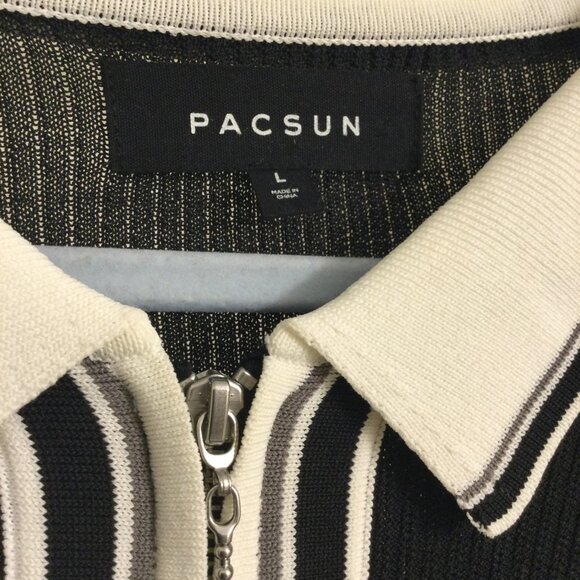 Pacsun Zip Up Sweater Black - Picture 2 of 2